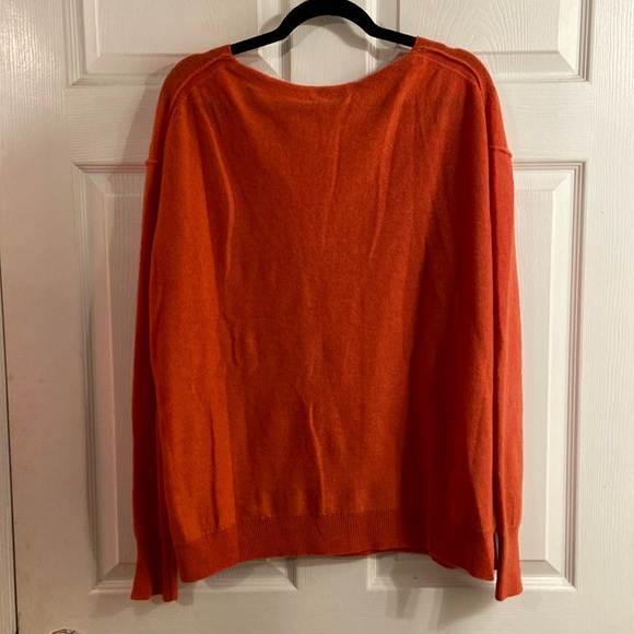 Free People Harmony Cashmere V-Neck Coral Sweater - Picture 5 of 5